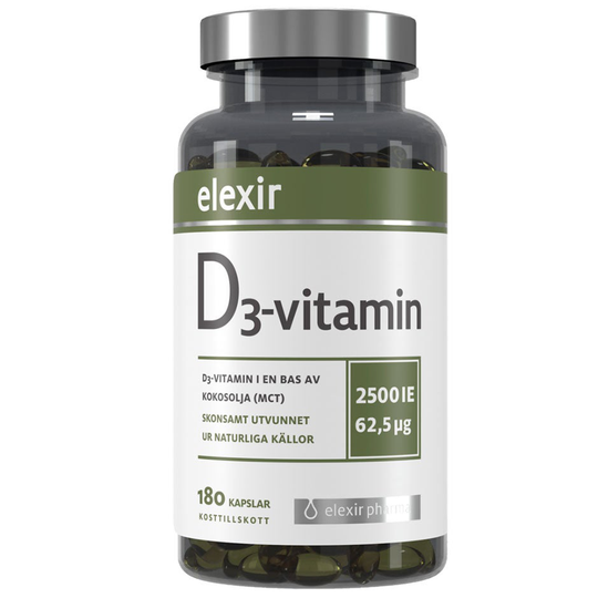 D3-vitamin 2500 IE, Elexir Pharma Kosttillskott