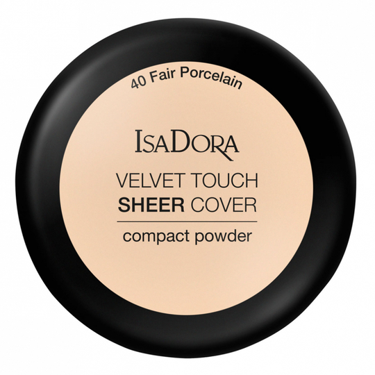 IsaDora Velvet Touch Sheer Cover Compact Powder 40 Fair Porcelain