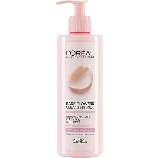 L'Oréal Paris Rare Flowers Cleansing Milk Dry/Sensitive, 400 ml L'Oréal Paris Ansiktsrengöring