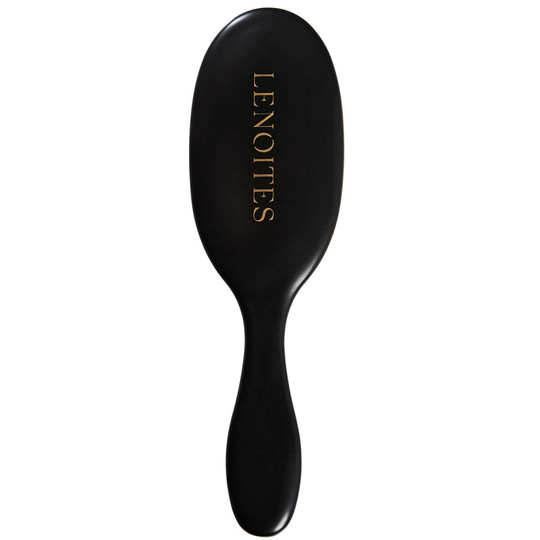 Lenoites Hair Brush Wild Boar With Pouch And Clean Black