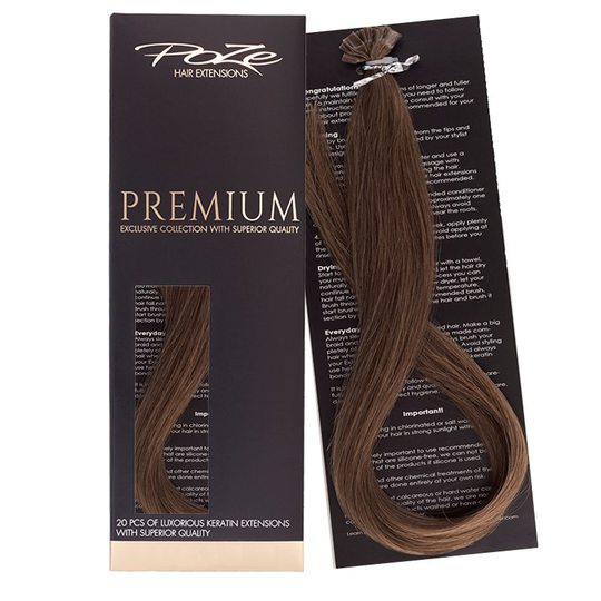 Poze Hairextensions Poze Keratin Premium Extensions 7NV Cool Brown 20