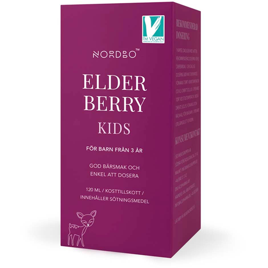 Elderberry, Kids, 120 ml NORDBO Kosttillskott