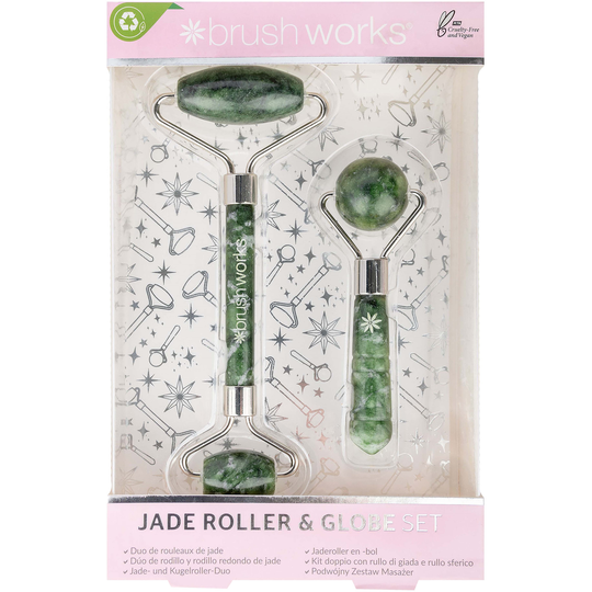 Brushworks Jade Roller & Globe Set