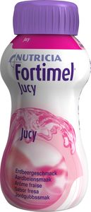 Fortimel Jucy, jordgubb, drickfärdigt kosttillägg 4 x 200 milliliter