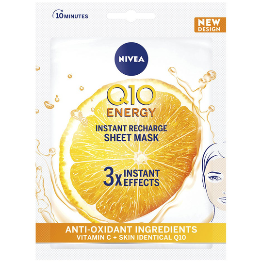 Q10 Energy Sheet Mask, Nivea C-vitamin