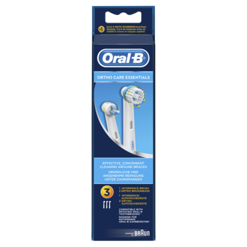 Oral B Ortho Care Essentials Borsthuvuden för Eltandborste 3 st
