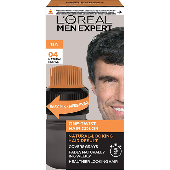 Men Expert One-Twist Hair Color, 1 stk L'Oréal Paris Brun hårfärg