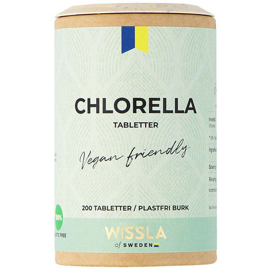 Chlorella tabletter, 200 tabletter Wissla of Sweden Kosttillskott