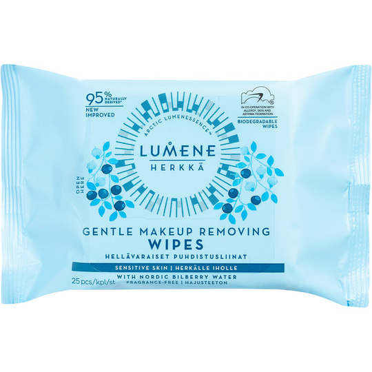 HERKKÄ Gentle Makeup Removing Wipes, Lumene Sminkborttagning