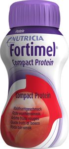 Fortimel Compact Protein, drickfärdigt kosttillägg, röda bär 4 x 125 milliliter
