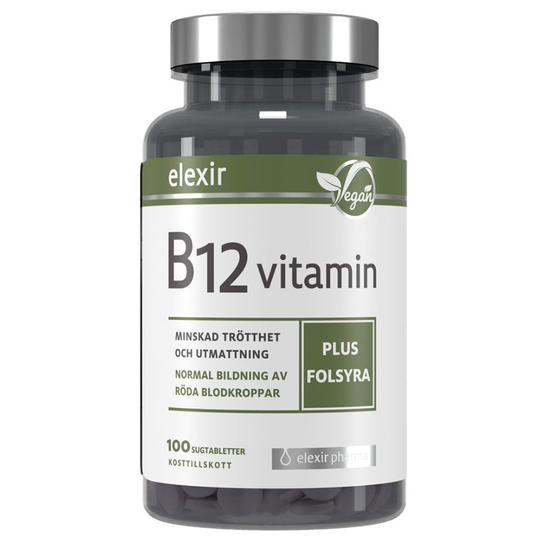 Vitamin B-12 Vegan, Elexir Pharma Kosttillskott