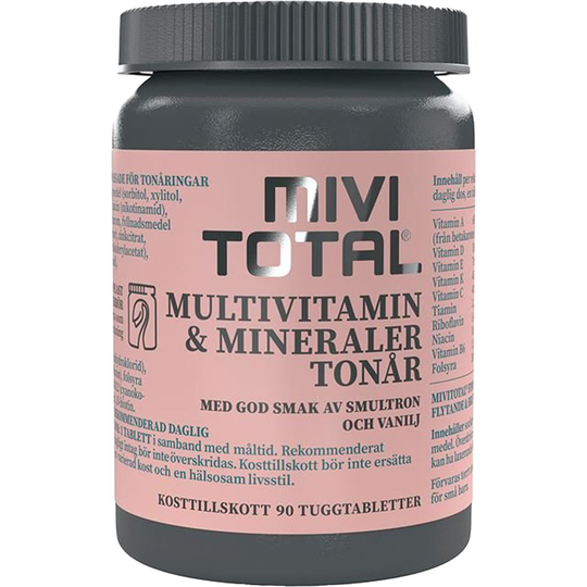 Mivitotal Multivitamin & Mineraler Tonår 90 tabletter