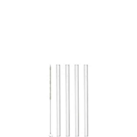 CIAO Sugrör Glas 15cm 4-pack + Borste