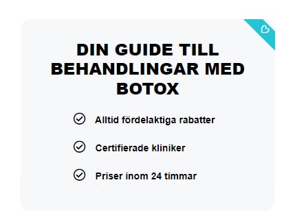 Vi hittar dina bästa botox priser i Stockholm, Göteborg och Malmö